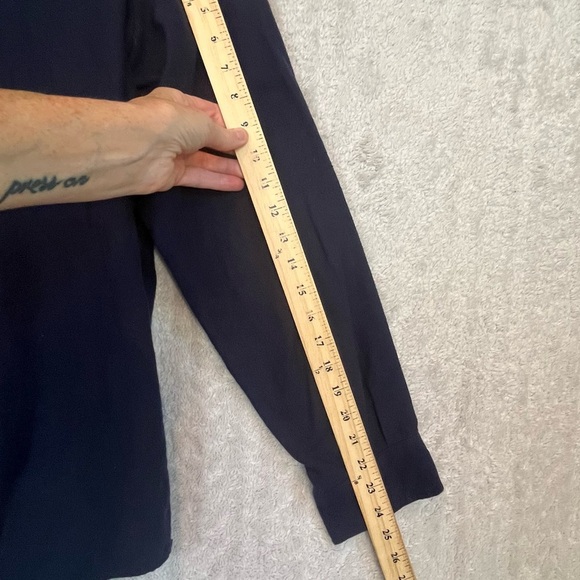 GAP Men's Chamois Button Up Shirt Sz XL Navy Blue Soft Overshirt - Picture 13 of 15